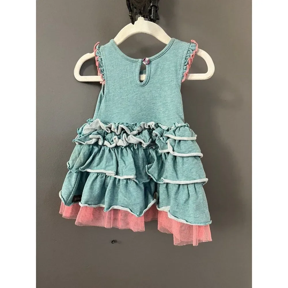Matilda jane baby girls 3/6 month Dress blue pink